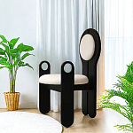 Стул черный из дерева с круглой спинкой Chair in Neoclassical Style варинант исполнения - 1 | Loft Concept в Перми