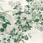 Обои ручная роспись Uki Hana Original Colourway on 12 Carat White Gold gilded paper варинант исполнения - 2 | Loft Concept в Перми