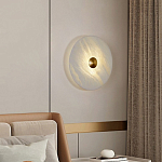 Бра в форме диска из натурального камня с декоративным центральным элеменом Cryptocrystalline Stone варинант исполнения - 3 | Loft Concept в Перми