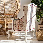 Кресло из массива бука бежевое с растительным орнаментом Raffael Beige Floral Armchair варинант исполнения - 11 | Loft Concept в Перми