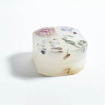 Шкатулка из эпоксидной смолы с цветами белая Epoxy Resin Square Box White варинант исполнения - 5 | Loft Concept в Перми