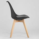 Стул с основой из пластика и мягким сиденьем Arvika Black варинант исполнения - 3 | Loft Concept в Перми