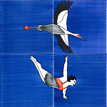 Плитка с узором Аист варинант исполнения - 1 | Loft Concept в Перми