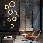 Подвесной светильник в форме кольца Cryptocrystalline Stone варинант исполнения - 5 | Loft Concept в Перми