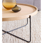 Журнальный стол с круглой деревянной столешницей Urban Style Space варинант исполнения - 3 | Loft Concept в Перми