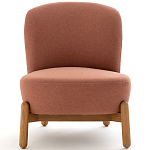 Кресло на деревянных ножках Olguin Pink Chair варинант исполнения - 2 | Loft Concept в Перми