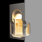 Встраиваемый в стену гипсовый светильник под покраску с арками и рельефными колоннами Antiquity Athena варинант исполнения - 1 | Loft Concept в Перми