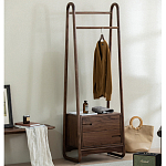 Вешалка деревянная с 2- мя ящиками Moon Walnut Furniture варинант исполнения - 2 | Loft Concept в Перми