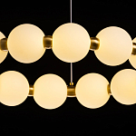 Люстра круглая с матовыми белыми шарами PEARLS Suspension варинант исполнения - 7 | Loft Concept в Перми