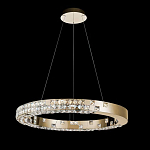 Люстра золотая в форме кольца с мозаичным хрустальным оформлением Sparks of Crystal варинант исполнения - 3 | Loft Concept в Перми