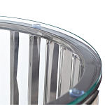 Столик журнальный с круглой прозрачной стеклянной столешницей Voluptuous варинант исполнения - 1 | Loft Concept в Перми