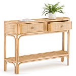 Консоль из плетеного ротанга с ящиками Armelle Rattan Console варинант исполнения - 3 | Loft Concept в Перми