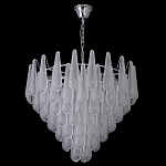 Люстра с подвесками из рифленного стекла в форме капель Textured Glass Chandelier варинант исполнения - 8 | Loft Concept в Перми