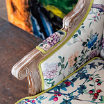 Диван из натурального бука бежевый с изображением птиц и цветов Beige Green Chinoiserie Garden Sofa варинант исполнения - 5 | Loft Concept в Перми