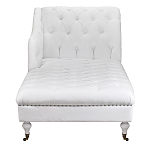 Кушетка белая с мягкой обивкой из велюра Michael Couch варинант исполнения - 4 | Loft Concept в Перми