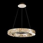 Люстра золотая в форме кольца с мозаичным хрустальным оформлением Sparks of Crystal варинант исполнения - 1 | Loft Concept в Перми