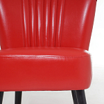 Кресло с обивкой из эко-кожи Harper Armchair Red варинант исполнения - 6 | Loft Concept в Перми