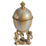 Шкатулка на величественных львах из фарфора с бронзовыми элементами Eden Garden варинант исполнения - 1 | Loft Concept в Перми