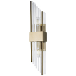 Бра с декором в виде хрустальных трубочек Nembus Brass Glass Wall Lamp варинант исполнения - 1 | Loft Concept в Перми