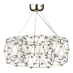 Люстра с тонкой металлической конструкцией цвета золото Quasar варинант исполнения - 3 | Loft Concept в Перми