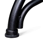 Обеденный стол с прямоугольной столешницей из стекла на черных металлических ножках White Marble варинант исполнения - 6 | Loft Concept в Перми