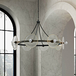 Люстра круглая с литыми стеклянными дисками Olympe Glass Chandelier варинант исполнения - 5 | Loft Concept в Перми