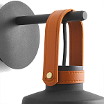 Черное матовое бра с декором под кожу Chestery варинант исполнения - 3 | Loft Concept в Перми