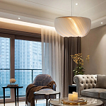 Подвесной светильник с белыми изящными декоративными лепестками Volumetric Petal Lamp варинант исполнения - 4 | Loft Concept в Перми