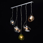 Люстра линейная с 5-ю разноцветными стеклянными плафонами Kaleido варинант исполнения - 3 | Loft Concept в Перми