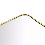 Зеркало золотистое с закруглёнными углами Thin Frame варинант исполнения - 2 | Loft Concept в Перми