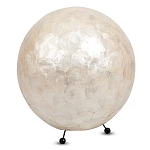 Настольная лампа из перламутра на металлическом каркасе Indonesian Egg варинант исполнения - 1 | Loft Concept в Перми