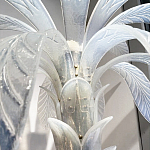 Торшер Glass Decorated Palm Floor Lamp White Листья Пальмы  варинант исполнения - 2 | Loft Concept в Перми