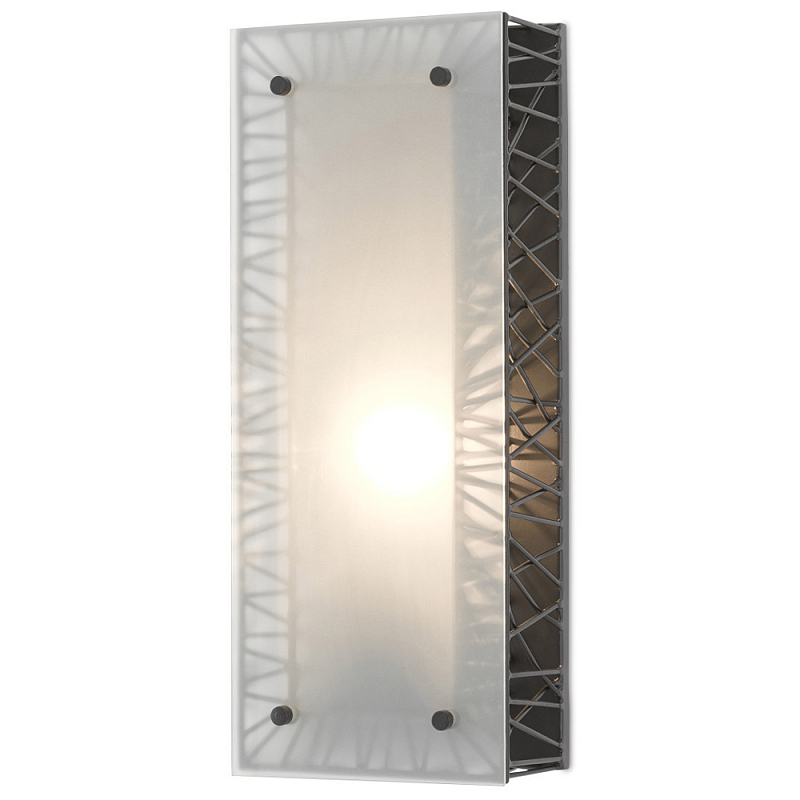 Бра прямоугольное с матовым рассеивателем Solar Glare Research Серый Белое матовое стекло Бра прямоугольное с матовым рассеивателем Solar Glare Research Серый Белое матовое стекло в Перми | Loft Concept