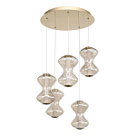 Люстра светодиодная с стеклянными волнообразными плафонами Amphora of Light варинант исполнения - 3 | Loft Concept в Перми