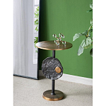 Столик приставной с абстрактным основанием и акцентом в виде золотистого диска Heavenly Space варинант исполнения - 6 | Loft Concept в Перми