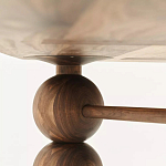 Обеденный стол деревянный с круглыми декоративными элементами на ножках Koko варинант исполнения - 3 | Loft Concept в Перми