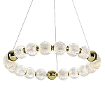 Люстра подвесная кольцевая с прозрачными рифлеными шарообразными плафонами Crystal Globule варинант исполнения - 1 | Loft Concept в Перми