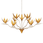 Люстра с плафонами в виде цветов Golden Bird of Paradise варинант исполнения - 4 | Loft Concept в Перми