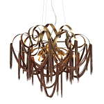 Люстра подвесная с переплетенными металлическими лентами и цепочками Atlantis Chain варинант исполнения - 1 | Loft Concept в Перми