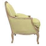 Кресло Ava Classical Armchair green striped flax варинант исполнения - 1 | Loft Concept в Перми