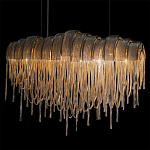 Люстра подвесная с металлическими цепочками и изогнутыми металлическими дугами 72 см Atlantis Chain варинант исполнения - 6 | Loft Concept в Перми