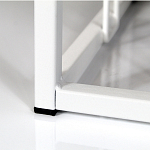 Пуф квадратный фиолетовый велюр на белом металлическом основании Celeste Purple варинант исполнения - 4 | Loft Concept в Перми