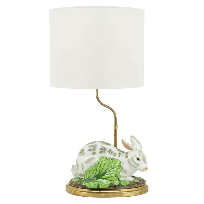 Настольная лампа ABHIKA LAMPTABLE RABBIT Зеленый Золотой Белый в Перми | Loft Concept 