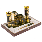 Настольный письменный набор из нефрита с ножом для бумаг в подарочной коробке Maecenas варинант исполнения - 3 | Loft Concept в Перми