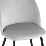 Мягкий стул в сером велюре Miruna Chair варинант исполнения - 7 | Loft Concept в Перми