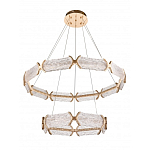 Люстра с 2-мя кольцами с текстурным природным рисунком IceFlame варинант исполнения - 1 | Loft Concept в Перми