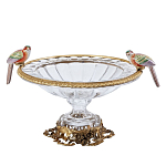 Чаша стеклянная с фигурками разноцветных попугаев на ободке 41 Eden Garden варинант исполнения - 1 | Loft Concept в Перми
