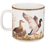 Кружка из фарфора с изображением уток и собаки 400 мл Hunting Porcelain Collection варинант исполнения - 1 | Loft Concept в Перми
