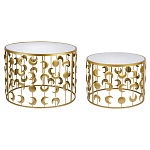 Набор из двух столов из металла Brass Symphony Moon варинант исполнения - 2 | Loft Concept в Перми