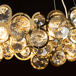 Люстра подвесная из золотых колец 57 см Golden Circles варинант исполнения - 5 | Loft Concept в Перми